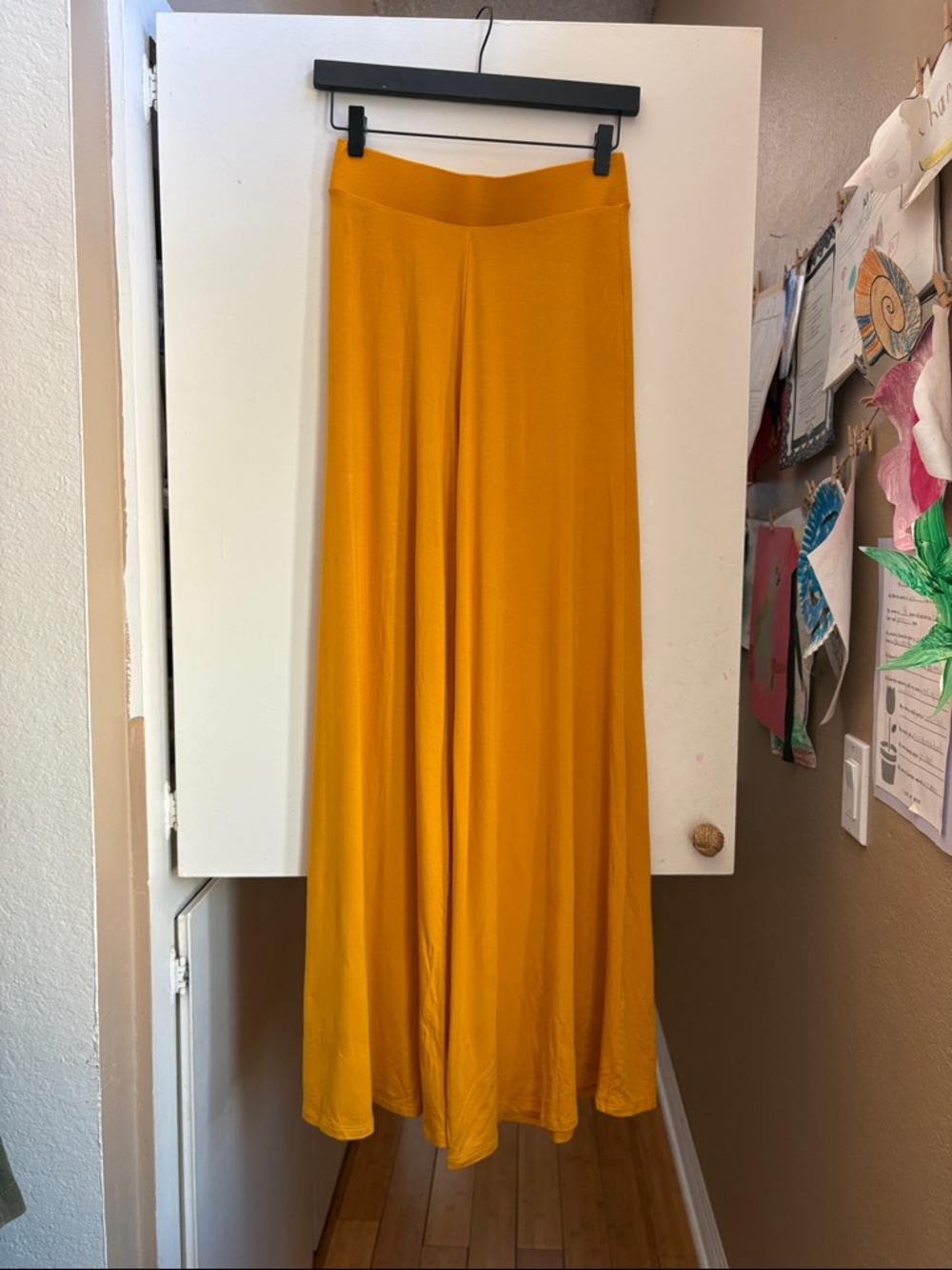 Yellow / Goldenrod Flowy Palazzo Pants - M
